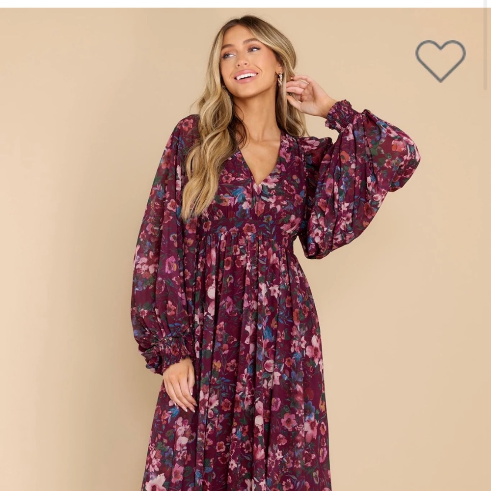 “Deep soul” Red dress boutique dress